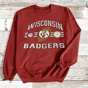80S University Of Wisconsin Badgers Madison Ncaa College Sweatshirt